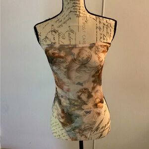 NWOT PrettyLittleThing Angelic Mesh Bodysuit Size US4 (S)